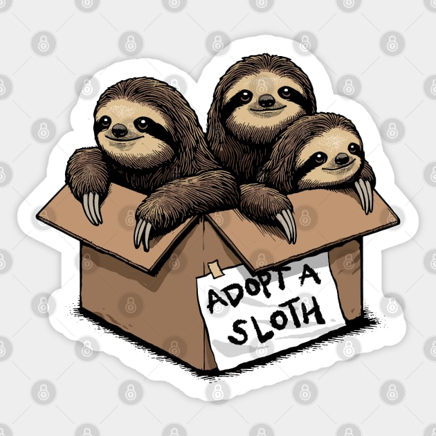 Adopt a Sloth Sticker by GoshWow 